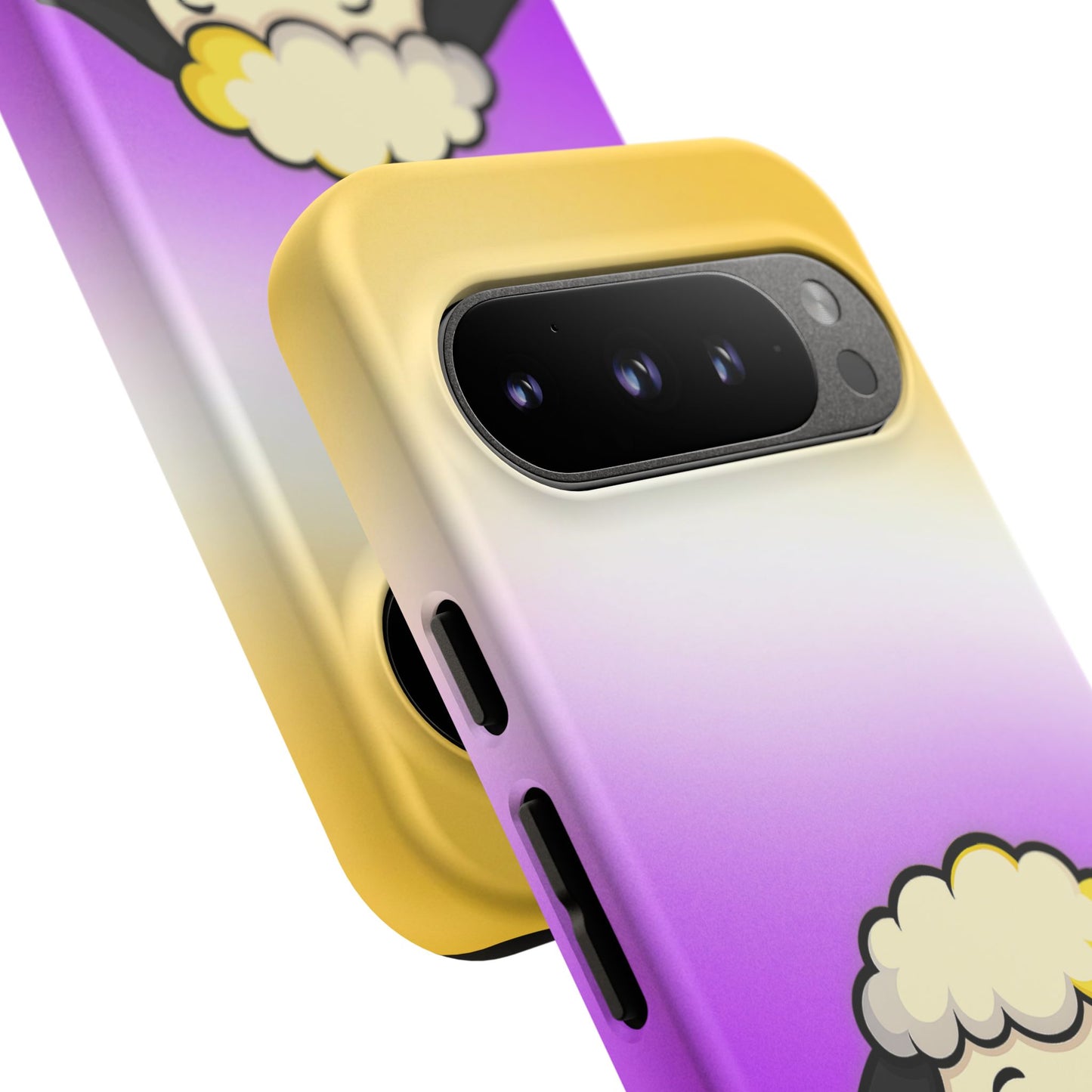 "nonbibaaary" – nonbinary pride sheep android tough phone case