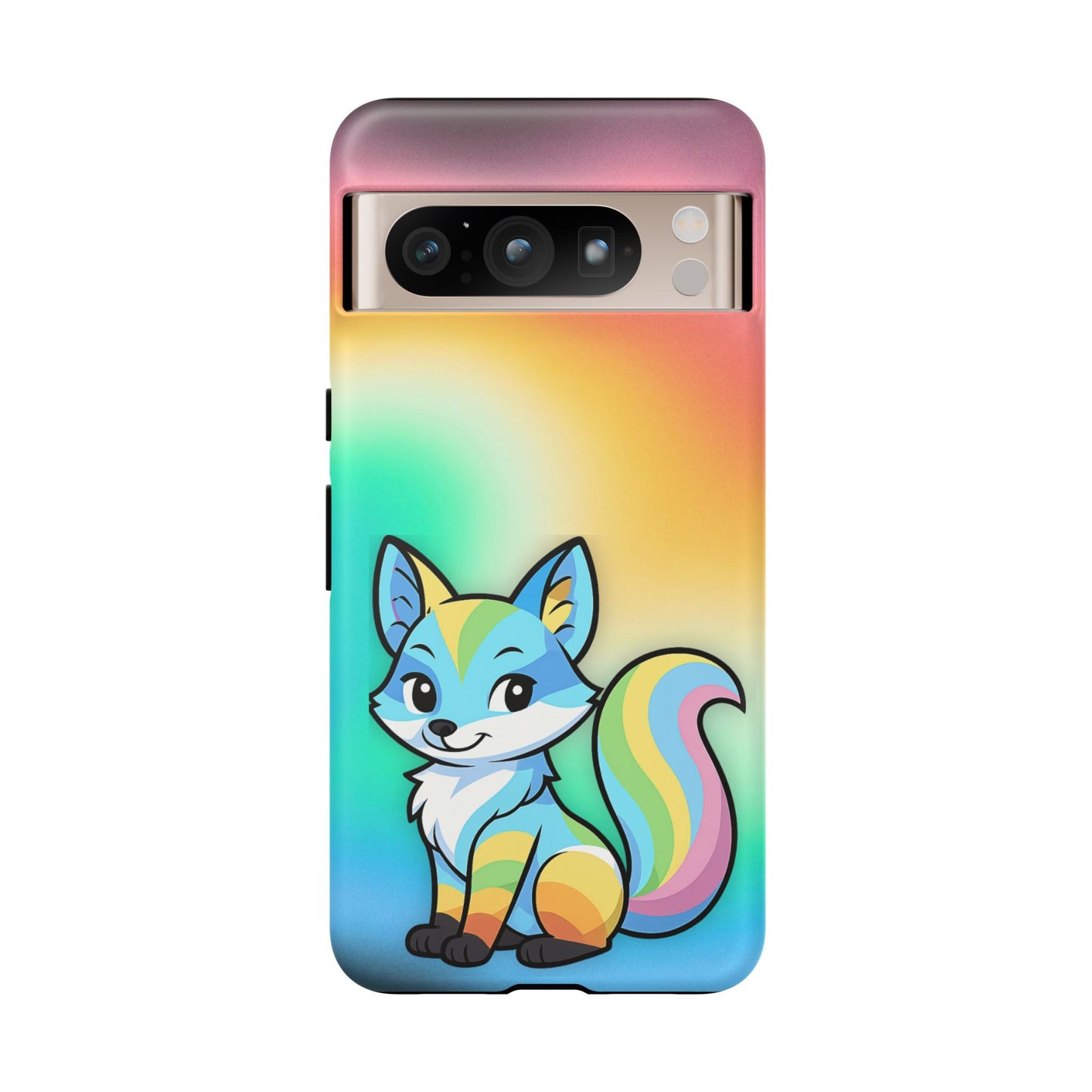"queer as a fox" – queer pride fox android tough phone case
