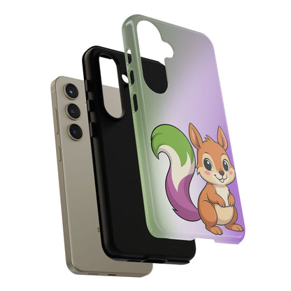 "Queeriosity"– Genderqueer Squirrel Pride Android Tough Phone Case
