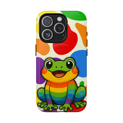 "Rainbow Ribbit" - LGBTQIA+ Pride Frog MagSafe® iPhone Tough Case