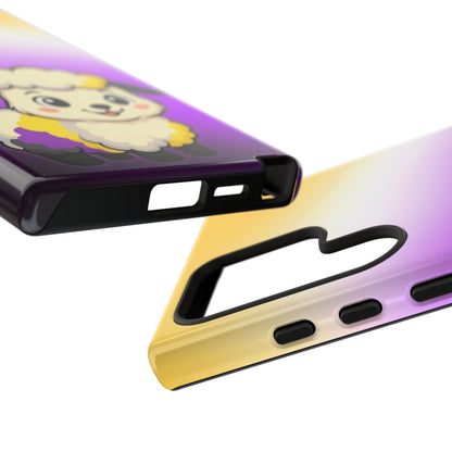 "NonbiBaaary" – Nonbinary Pride Sheep Android Tough Phone Case
