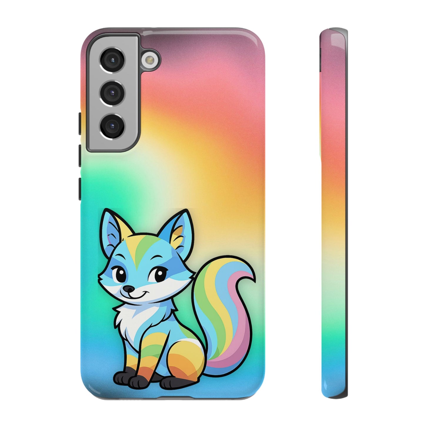 "queer as a fox" – queer pride fox android tough phone case