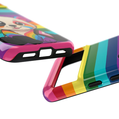 "PrideCub" – Progress + Rainbow Pride Panda Android Tough Phone Case