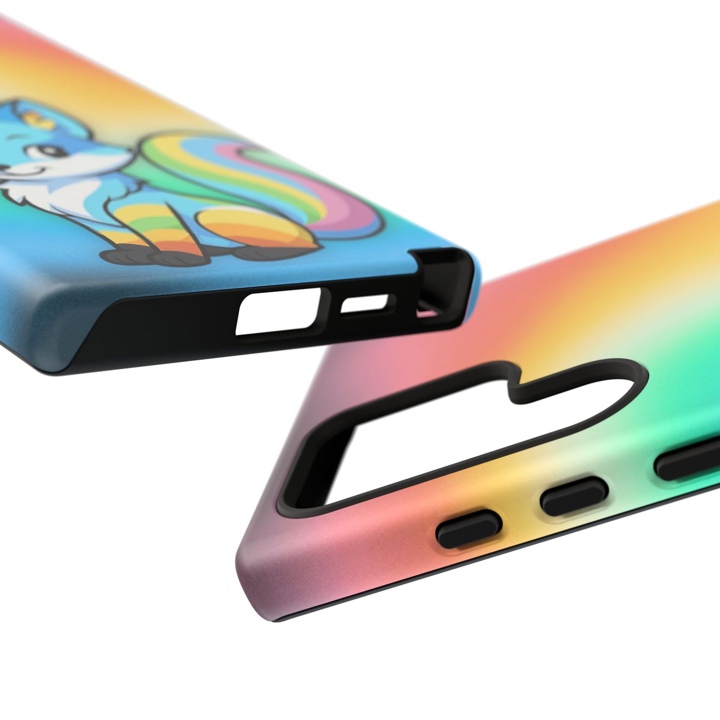 "queer as a fox" – queer pride fox android tough phone case