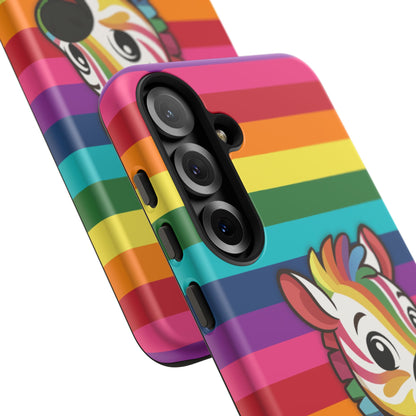 "Zee the O.G." – Original Rainbow Pride Zebra Android Tough Phone Case