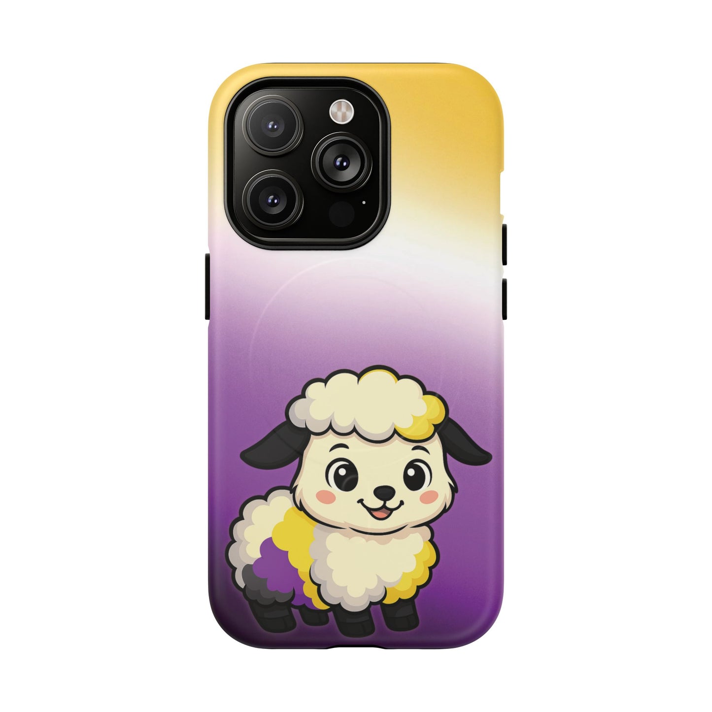 "nonbibaaary" – nonbinary pride sheep magsafe® iphone tough case