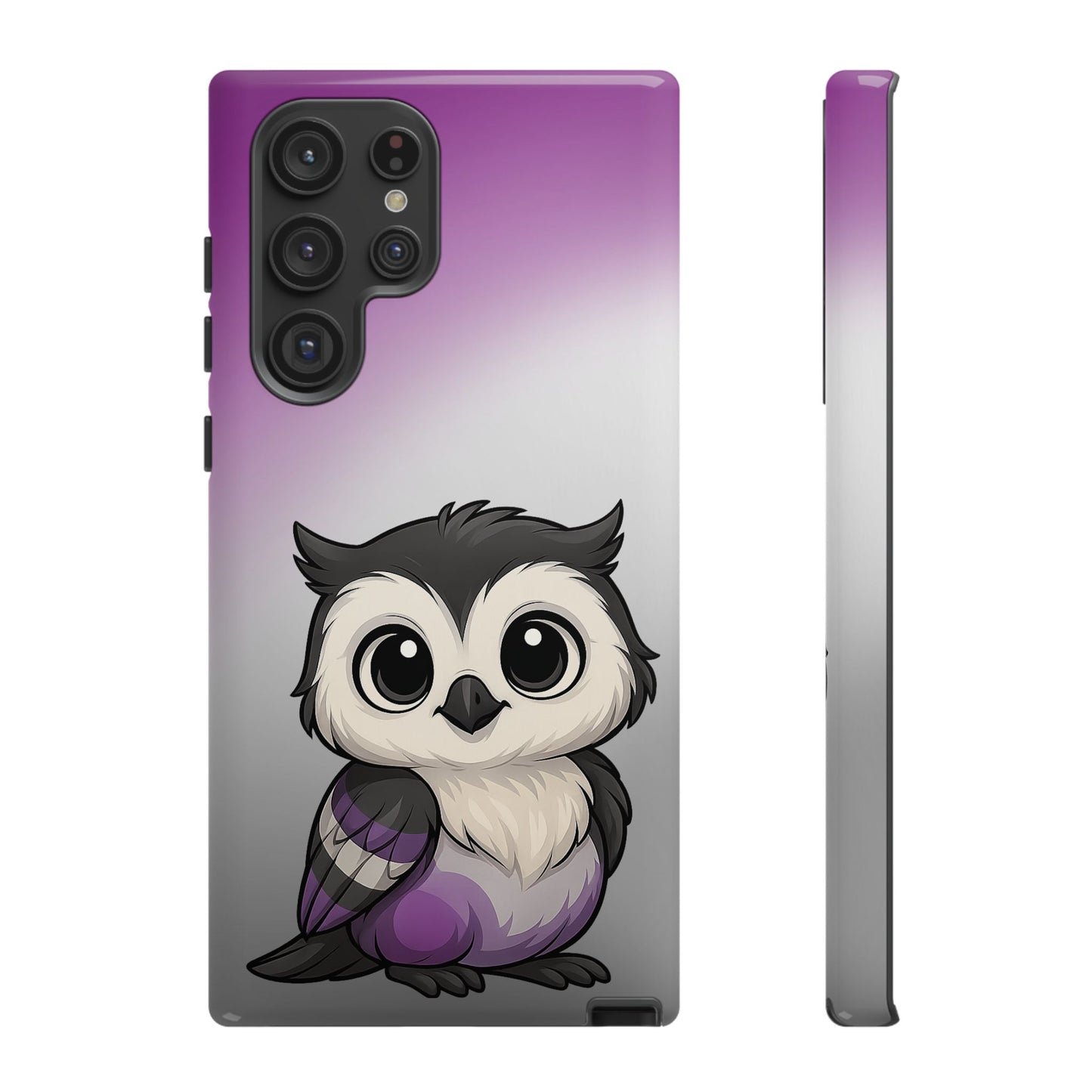 "ace-wise" – asexual pride owl android tough phone case