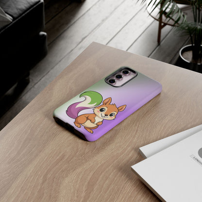 "Queeriosity"– Genderqueer Squirrel Pride Android Tough Phone Case
