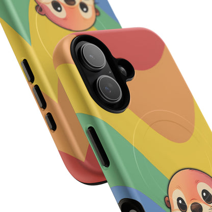 “Otterly Queer” – Retro Rainbow Pride Otter MagSafe® iPhone Tough Case