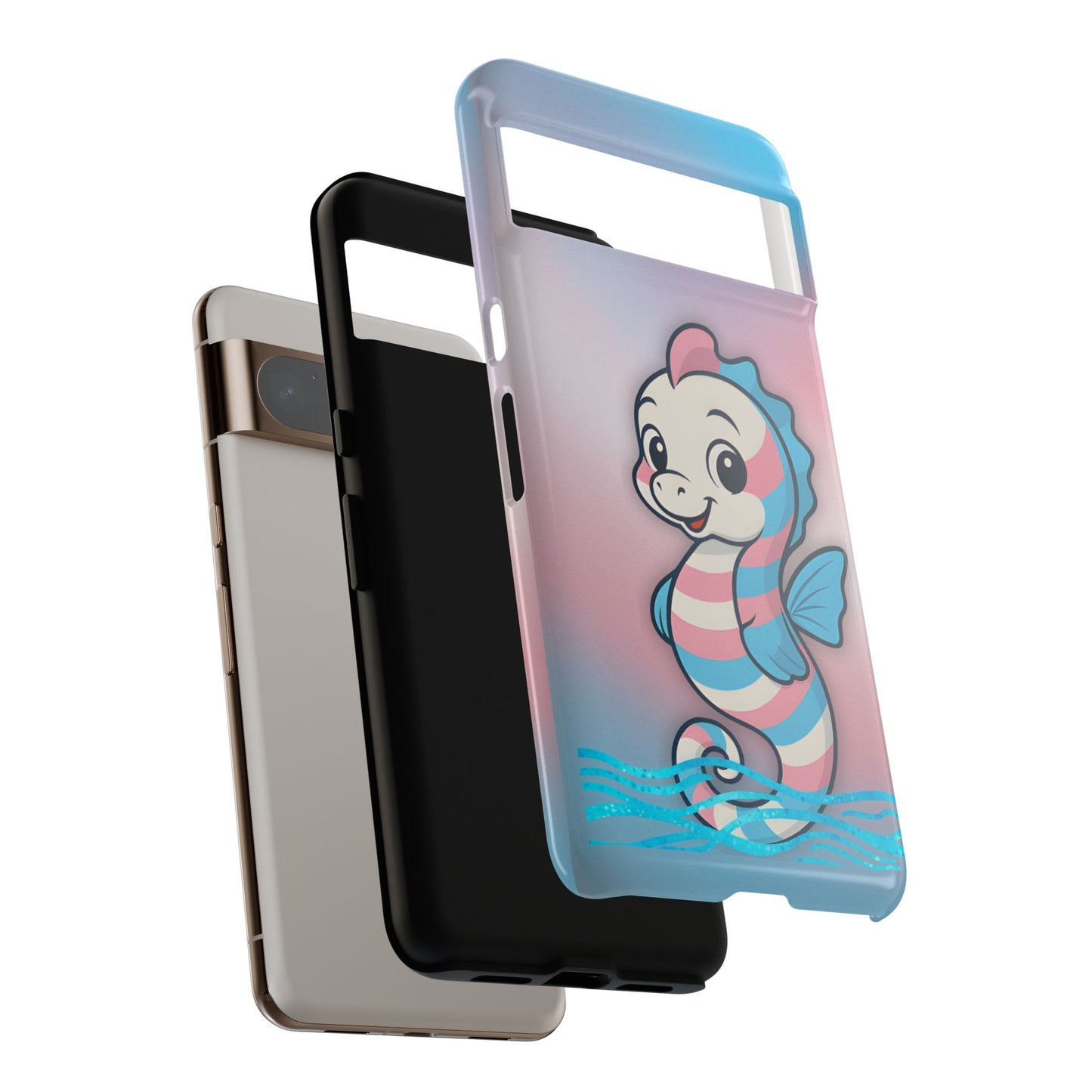 “sea me” – trans pride seahorse android tough phone case