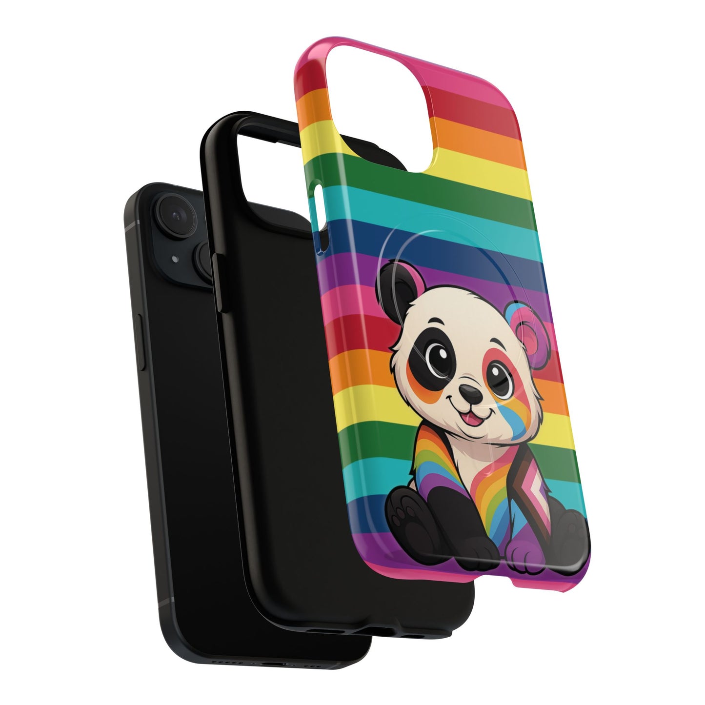 "pridecub" – progress + rainbow pride panda magsafe® iphone tough case