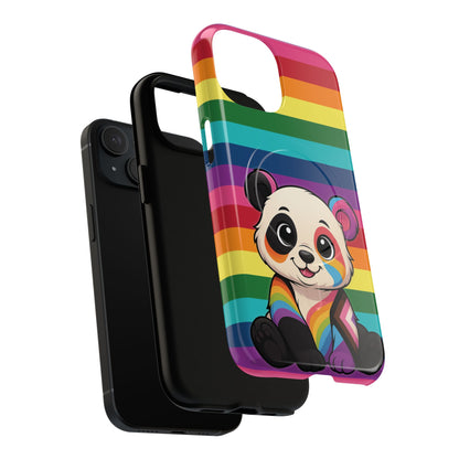 "PrideCub" – Progress + Rainbow Pride Panda MagSafe® iPhone Tough Case