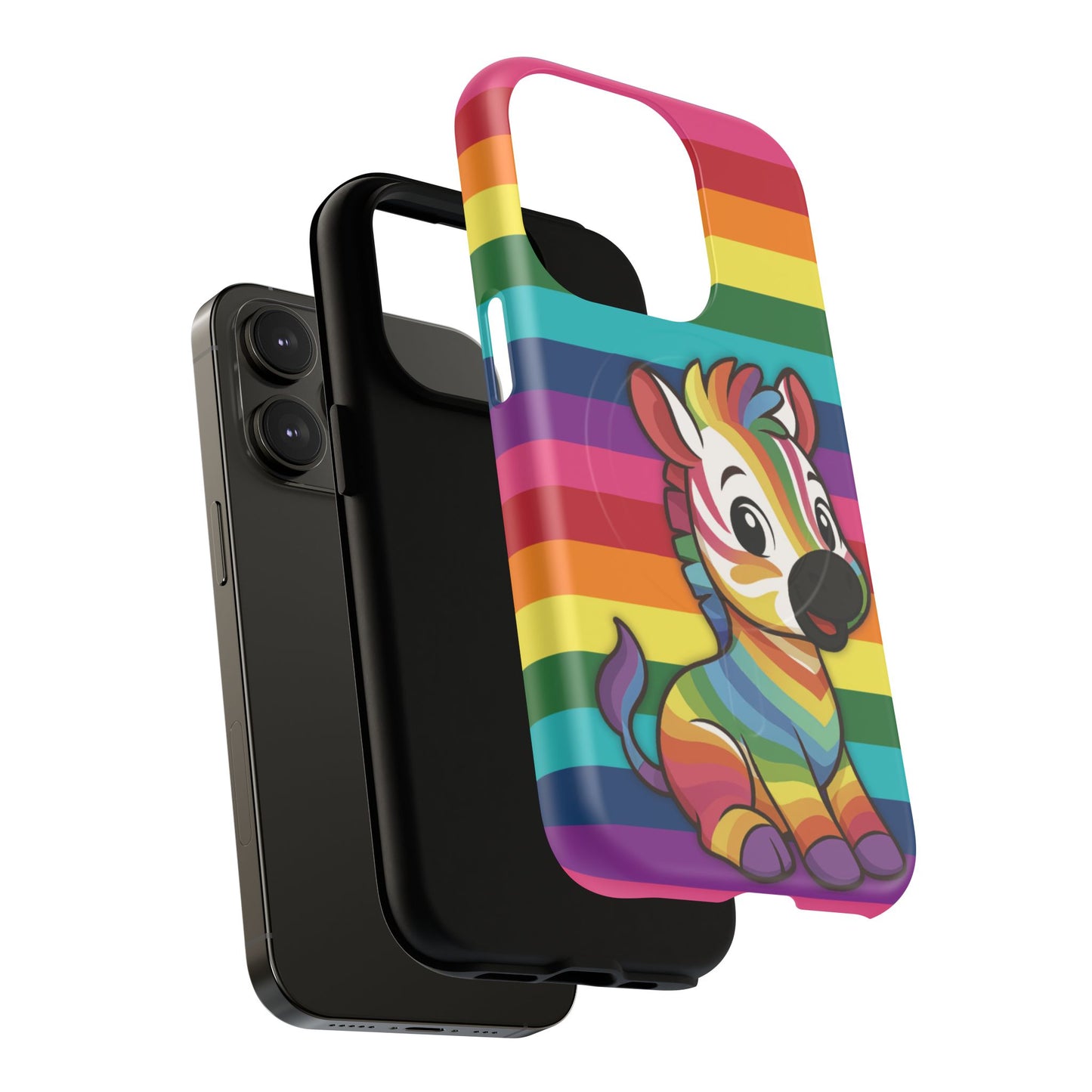 "zee the o.g." – original rainbow pride zebra magsafe® iphone tough case