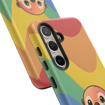 “Otterly Queer” – Retro Rainbow Pride Otter Android Tough Phone Case