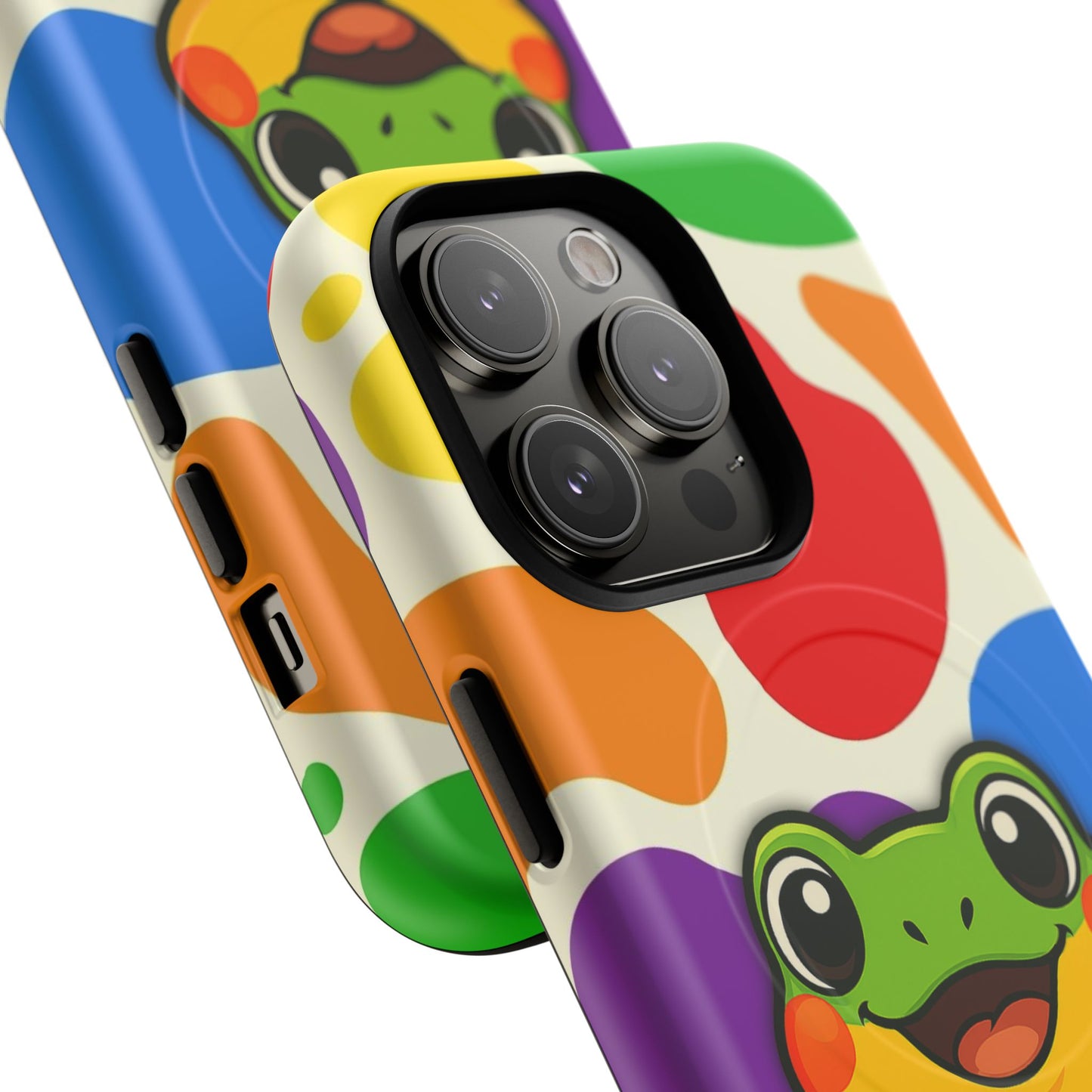 "rainbow ribbit" - lgbtqia+ pride frog magsafe® iphone tough case