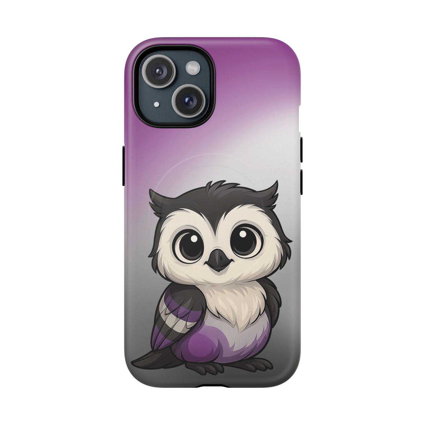"ace-wise" – asexual pride owl magsafe® iphone tough case