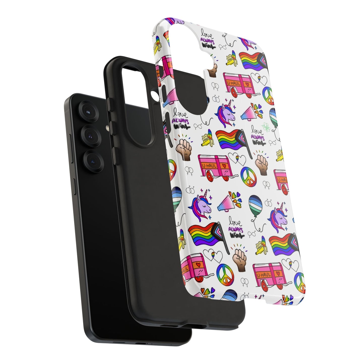 "identity mix" lgbtqia+ collage android tough phone case