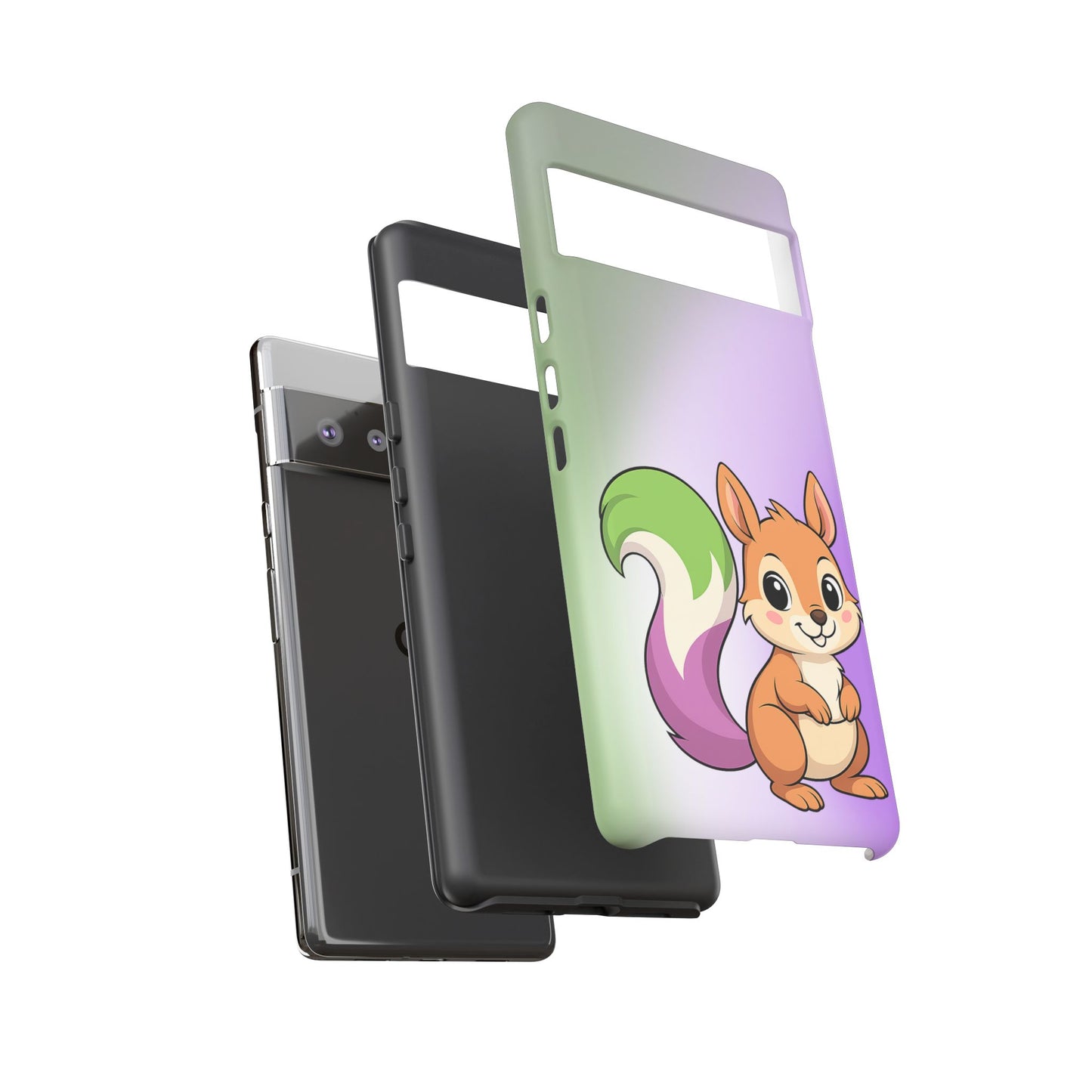 "queeriosity"– genderqueer squirrel pride android tough phone case