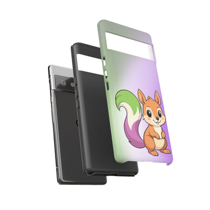 "Queeriosity"– Genderqueer Squirrel Pride Android Tough Phone Case