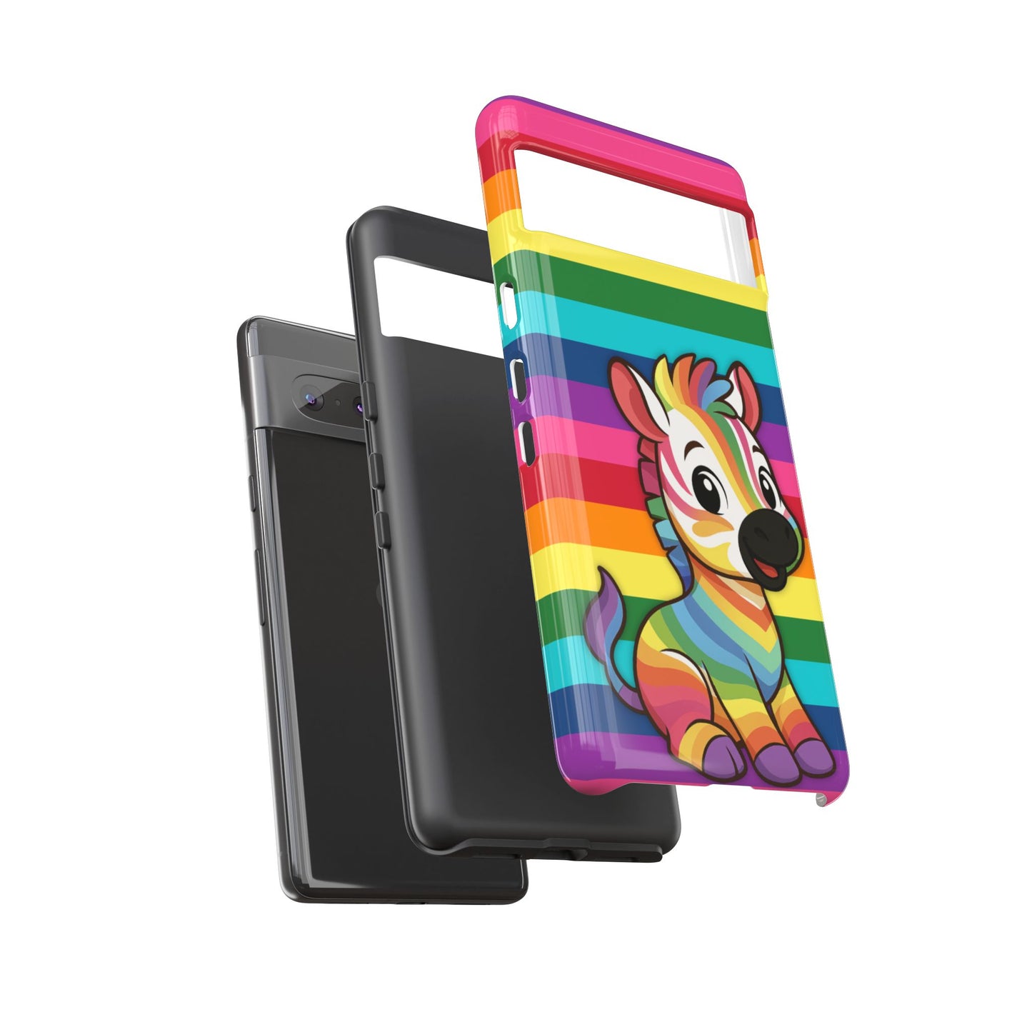 "zee the o.g." – original rainbow pride zebra android tough phone case