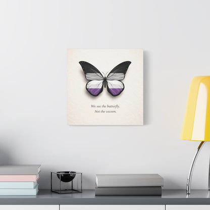 Asexual Pride Butterfly | Metamorphosis Series Canvas Wall Art