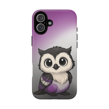 "Ace-Wise" – Asexual Pride Owl MagSafe® iPhone Tough Case