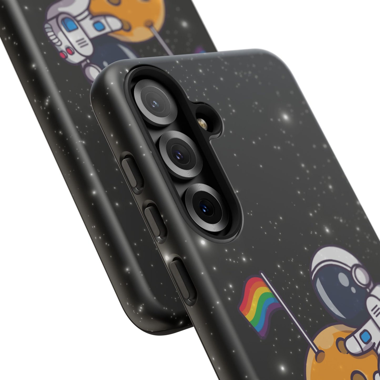 "cosmic queer" lgbtqia+ android astronaut tough phone case