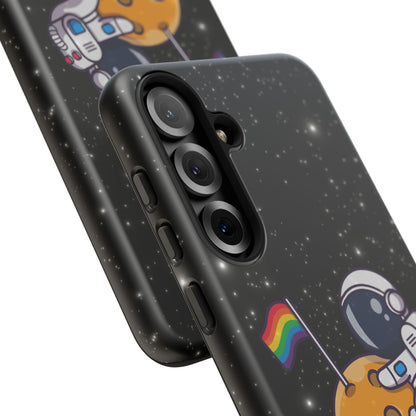 "Cosmic Queer" LGBTQIA+ Android Astronaut Tough Phone Case