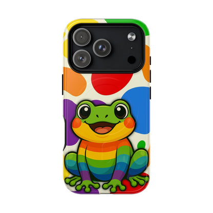 "Rainbow Ribbit" - LGBTQIA+ Pride Frog MagSafe® iPhone Tough Case