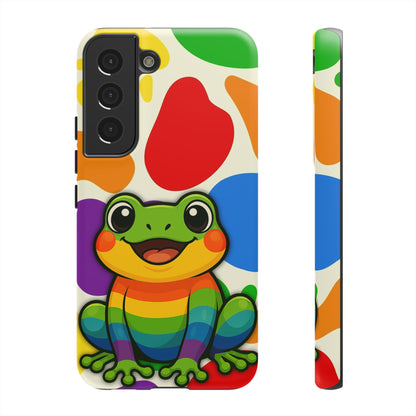 "Rainbow Ribbit" - LGBTQIA+ Pride Frog Android Tough Phone Case