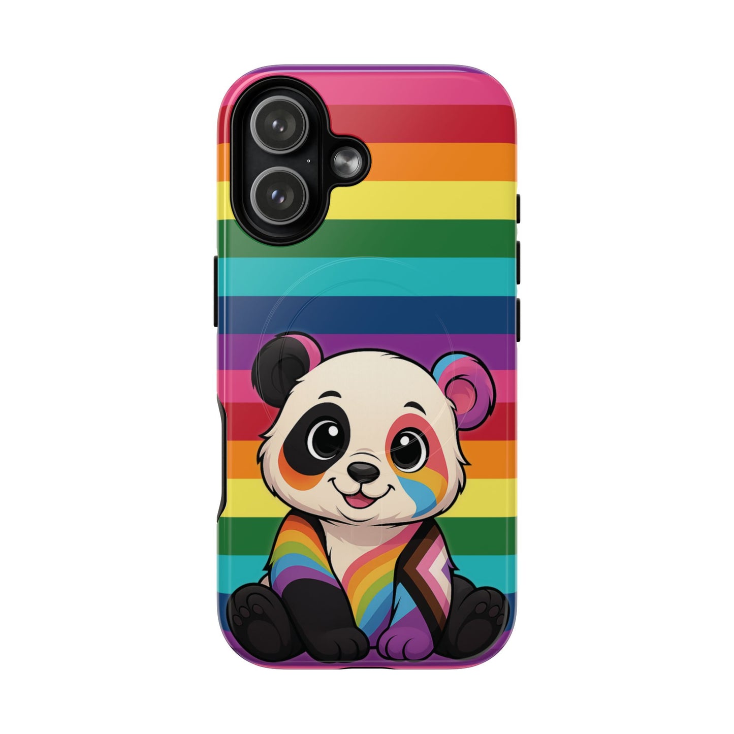 "pridecub" – progress + rainbow pride panda magsafe® iphone tough case