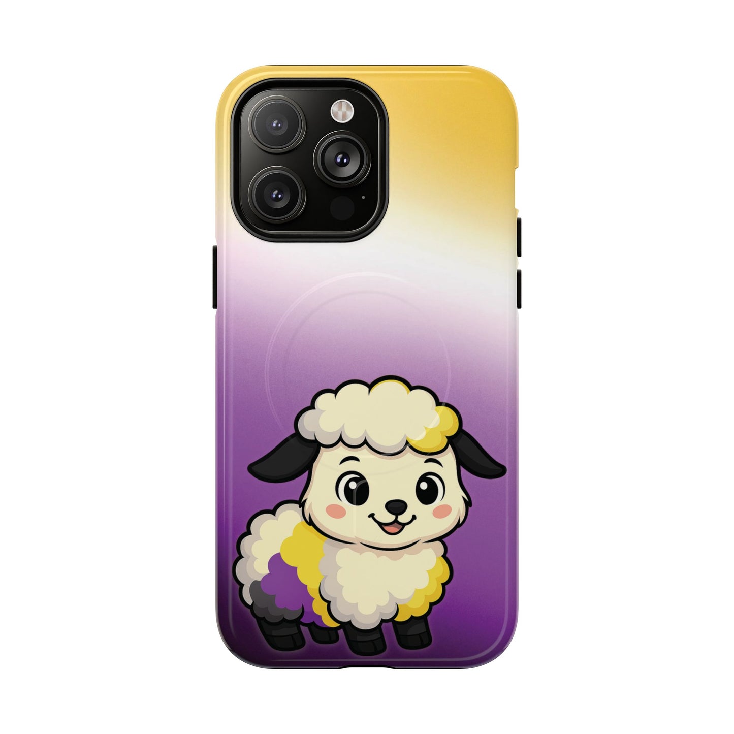 "nonbibaaary" – nonbinary pride sheep magsafe® iphone tough case