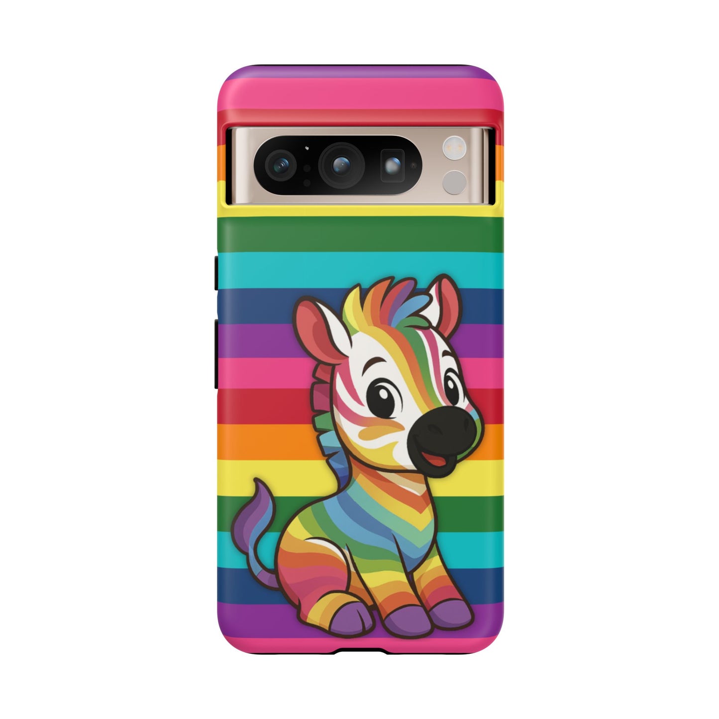 "zee the o.g." – original rainbow pride zebra android tough phone case