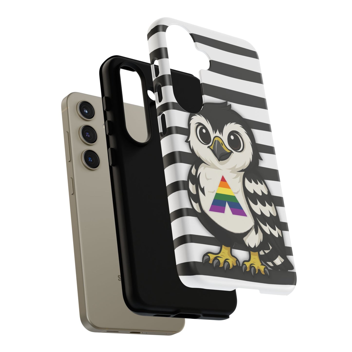 "fly with pride" – lgbtqia+ ally pride hawk android tough phone case