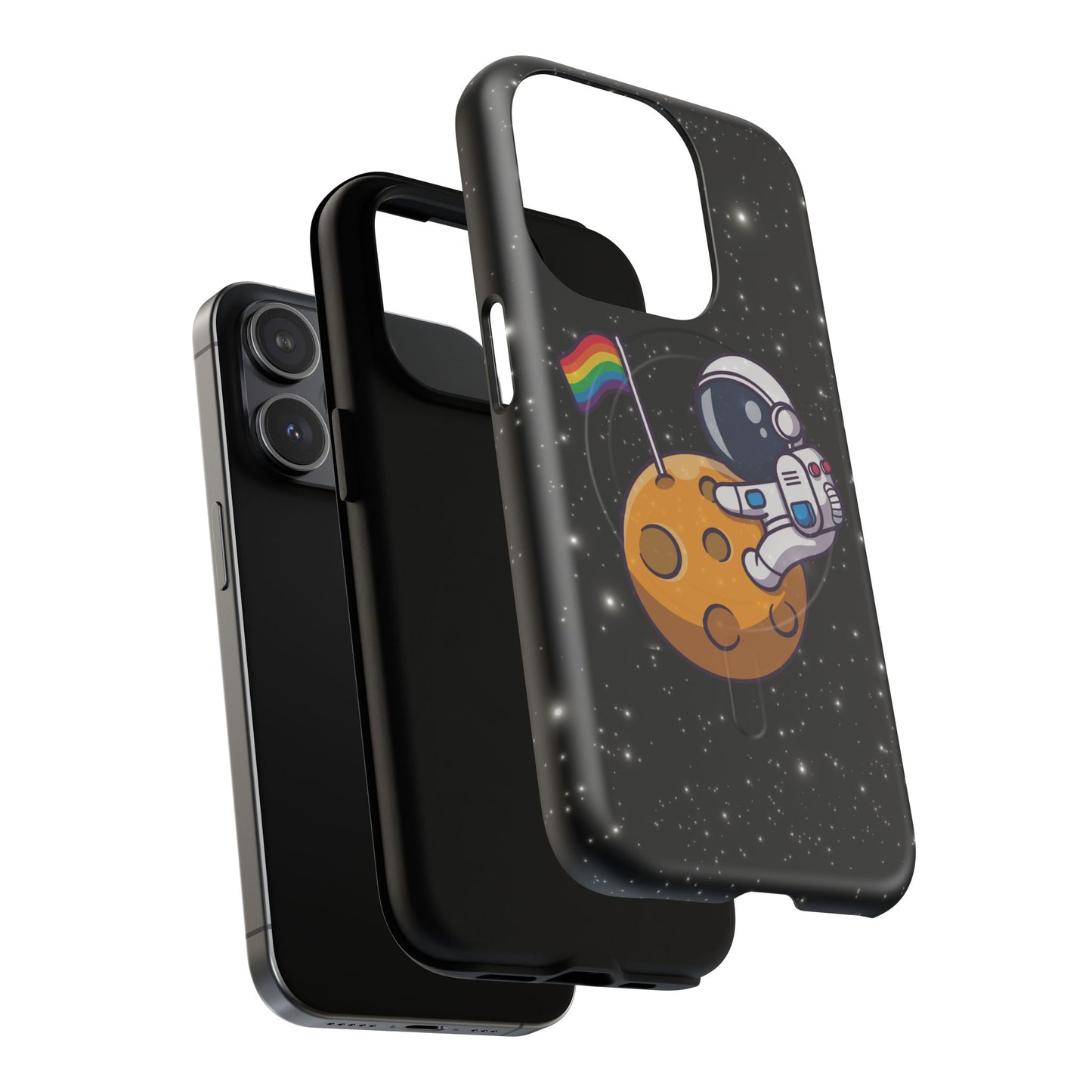 "cosmic queer" lgbtqia+ astronaut magsafe® iphone tough case