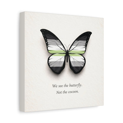 Agender Pride Butterfly | Metamorphosis Series Canvas Wall Art