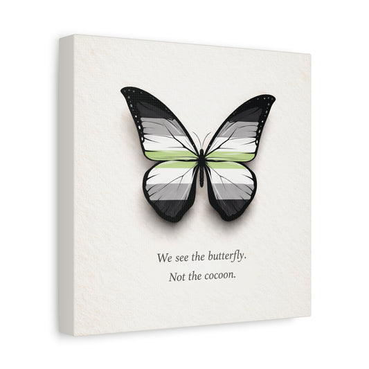 Agender Pride Butterfly | Metamorphosis Series Canvas Wall Art