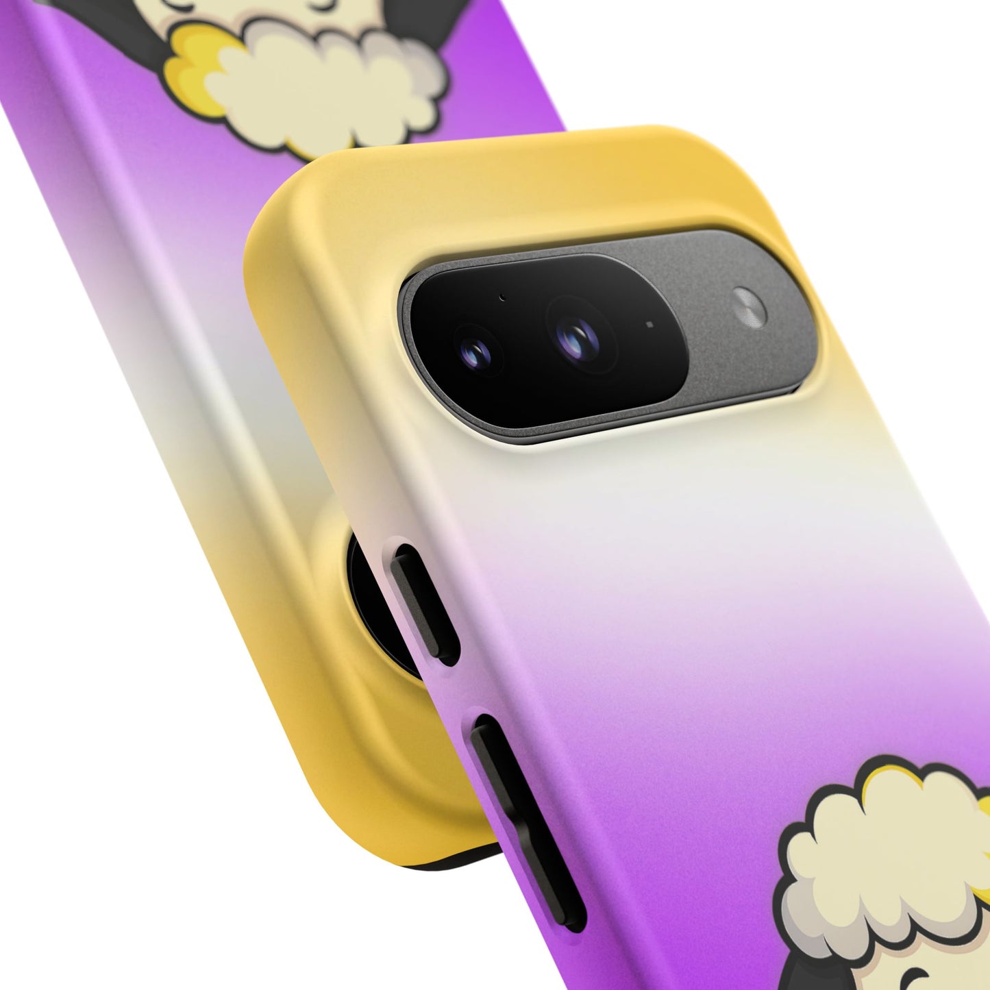 "nonbibaaary" – nonbinary pride sheep android tough phone case