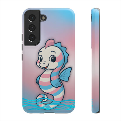 “Sea Me” – Trans Pride Seahorse Android Tough Phone Case