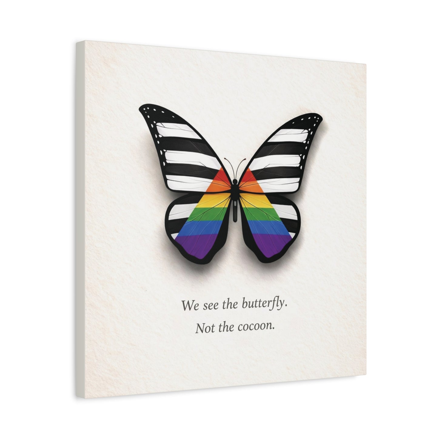 ally pride butterfly | metamorphosis series canvas wall art