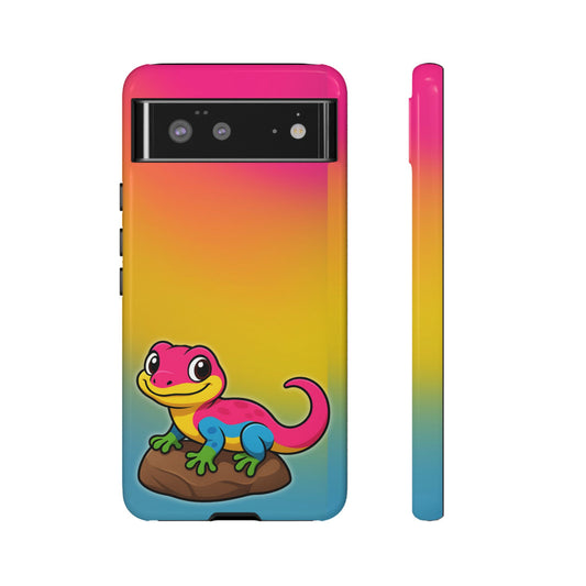 "Pan-tastic Voyage" – Pansexual Pride Gecko Android Tough Phone Case
