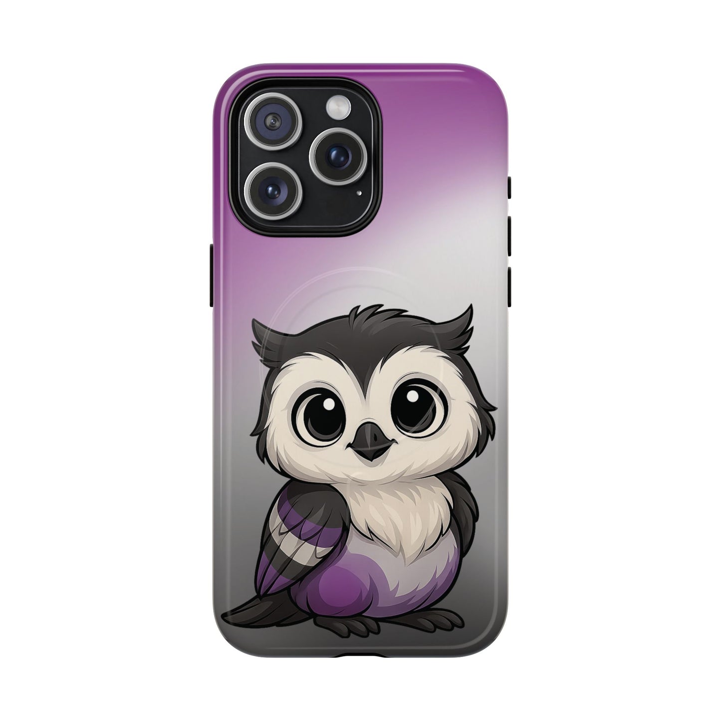 "ace-wise" – asexual pride owl magsafe® iphone tough case
