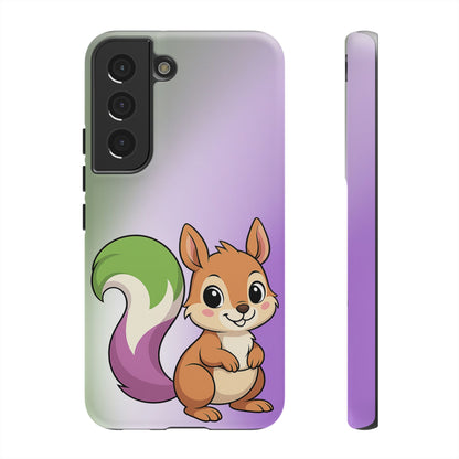 "Queeriosity"– Genderqueer Squirrel Pride Android Tough Phone Case