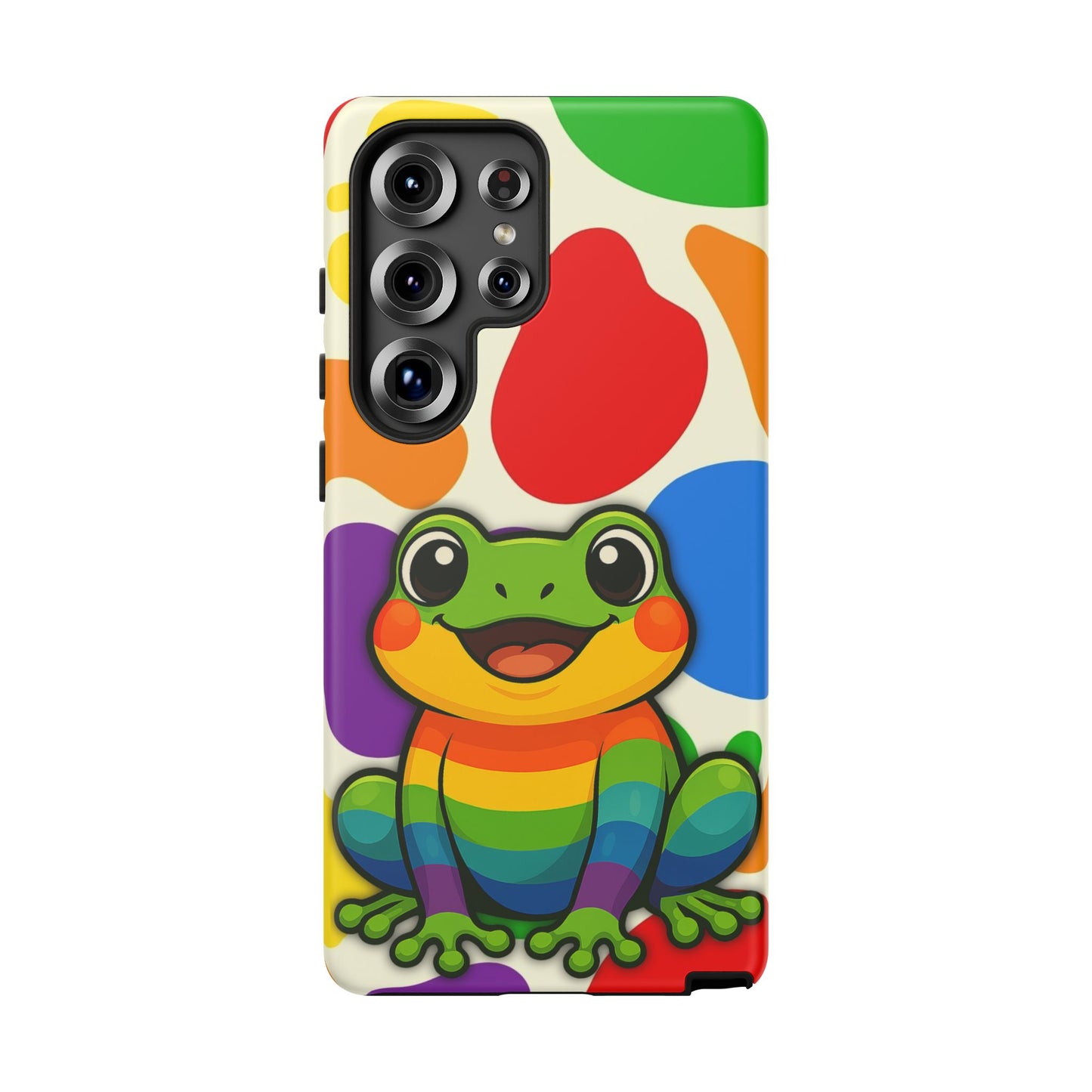 "rainbow ribbit" - lgbtqia+ pride frog android tough phone case