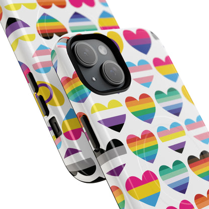 "Proud Hearts" LGBTQIA+ Love MagSafe® iPhone Case