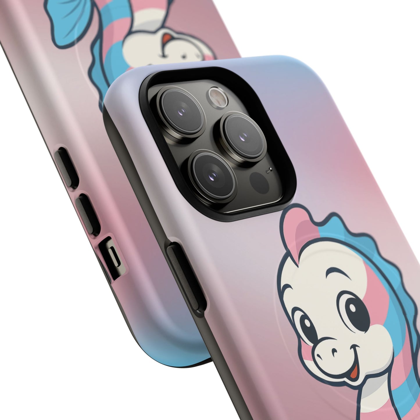 "sea me" – trans pride seahorse magsafe® iphone tough case