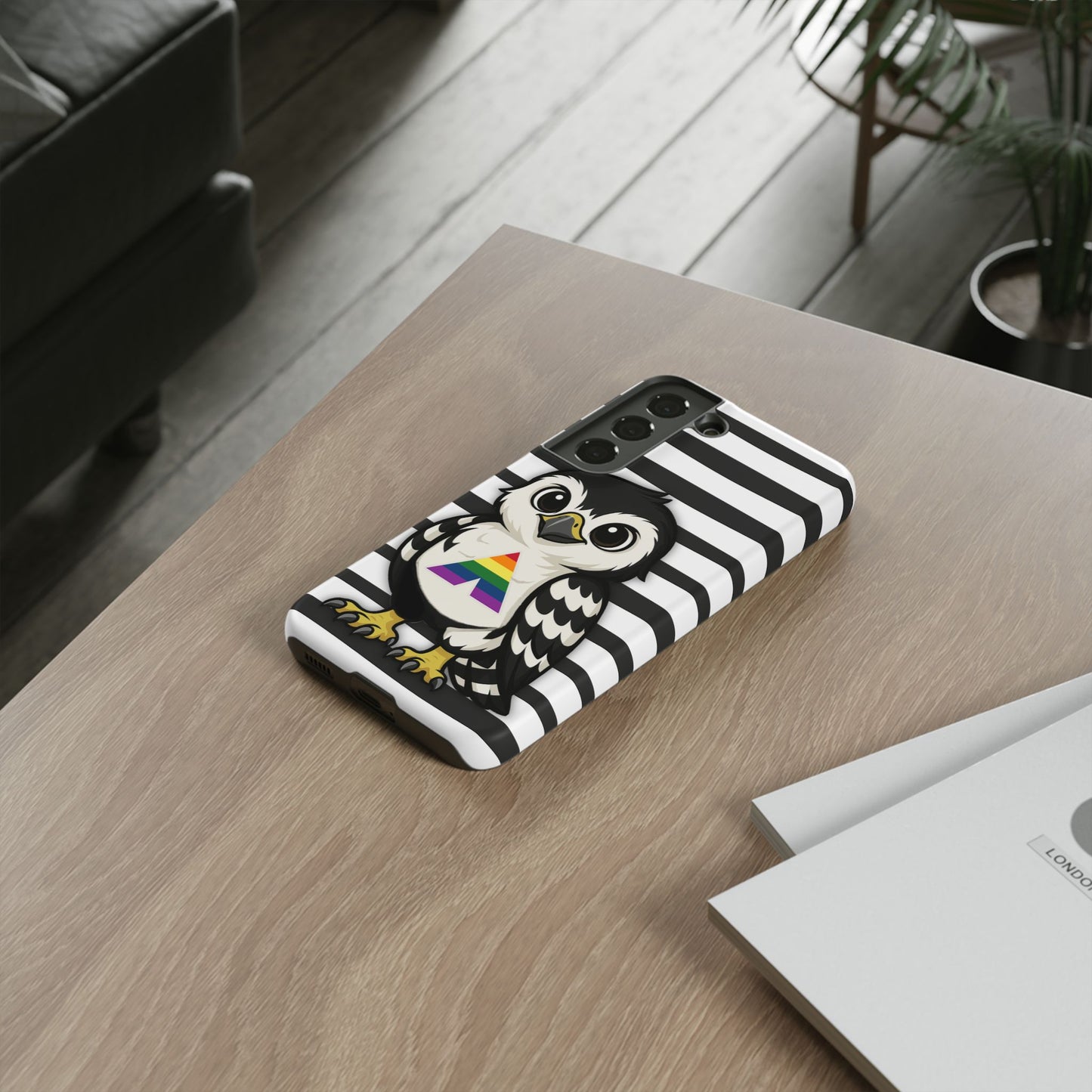 "fly with pride" – lgbtqia+ ally pride hawk android tough phone case