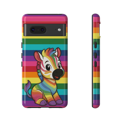 "Zee the O.G." – Original Rainbow Pride Zebra Android Tough Phone Case