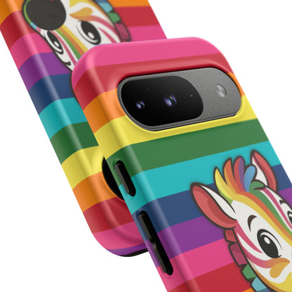 "Zee the O.G." – Original Rainbow Pride Zebra Android Tough Phone Case