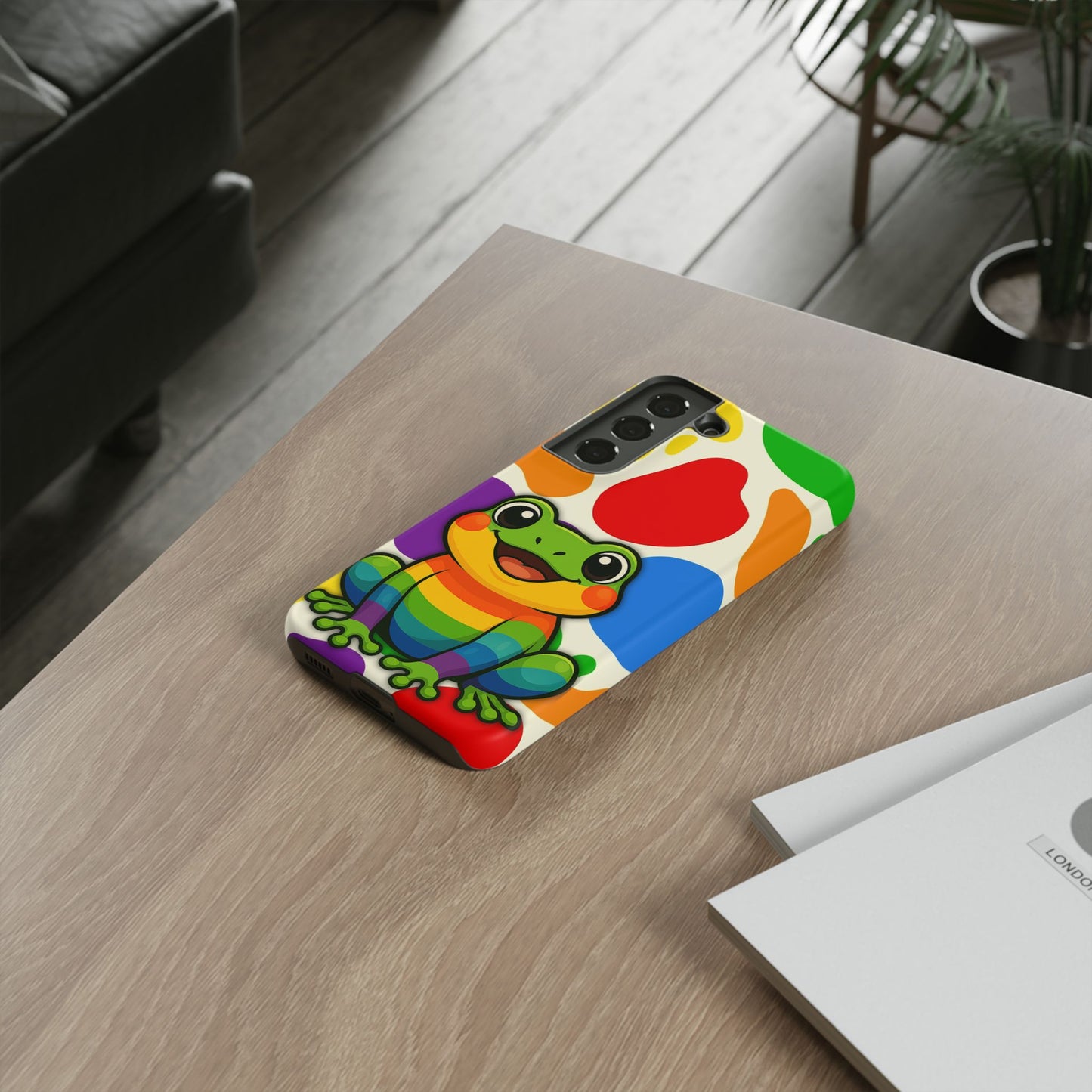 "rainbow ribbit" - lgbtqia+ pride frog android tough phone case